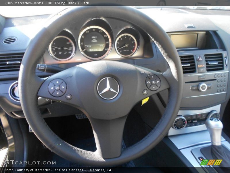Black / Black 2009 Mercedes-Benz C 300 Luxury