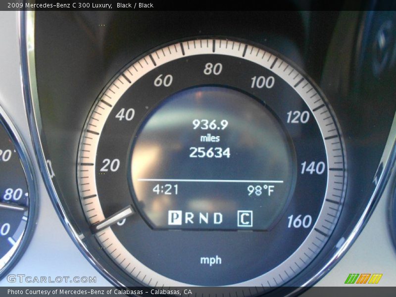 Black / Black 2009 Mercedes-Benz C 300 Luxury