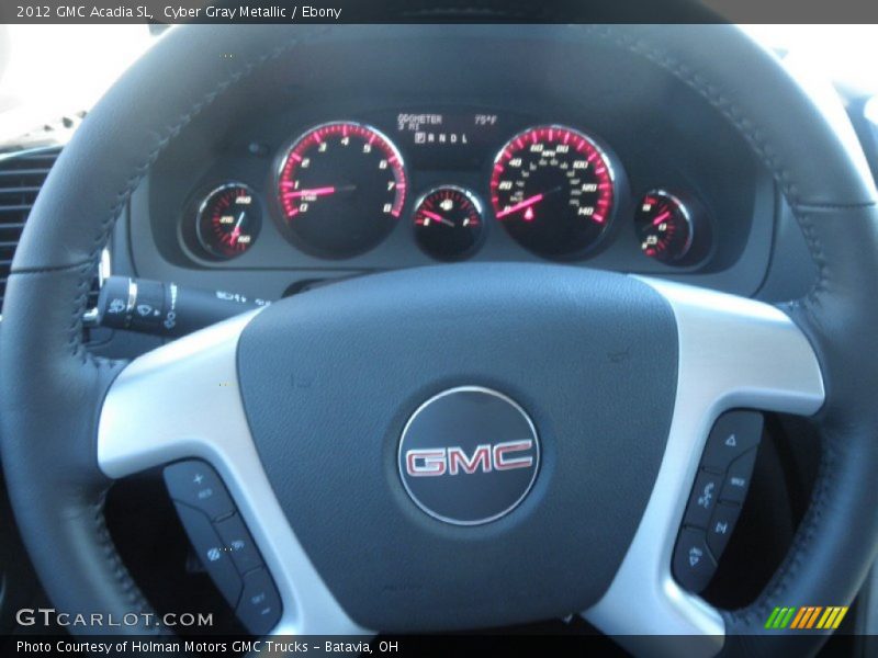 Cyber Gray Metallic / Ebony 2012 GMC Acadia SL