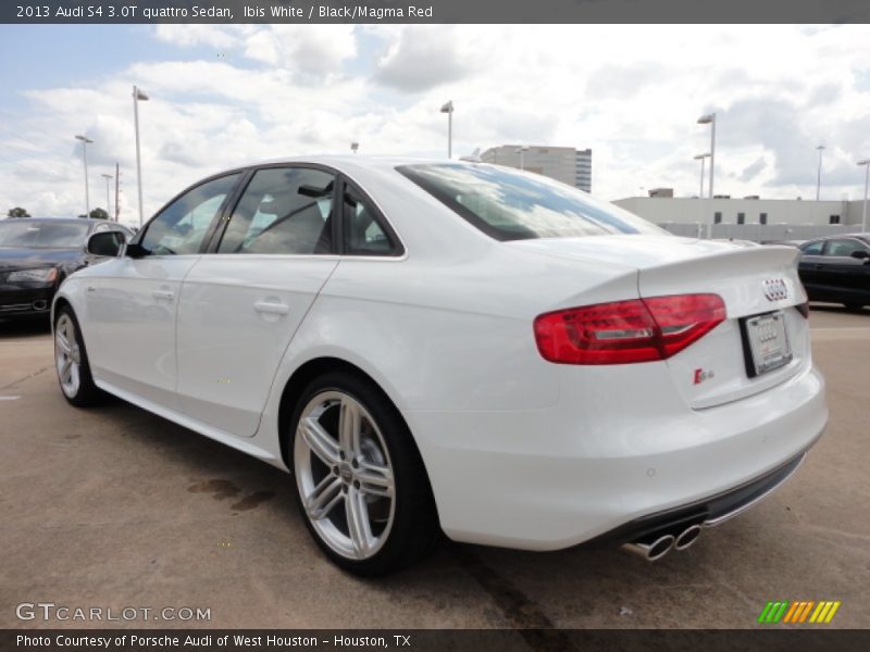 Ibis White / Black/Magma Red 2013 Audi S4 3.0T quattro Sedan