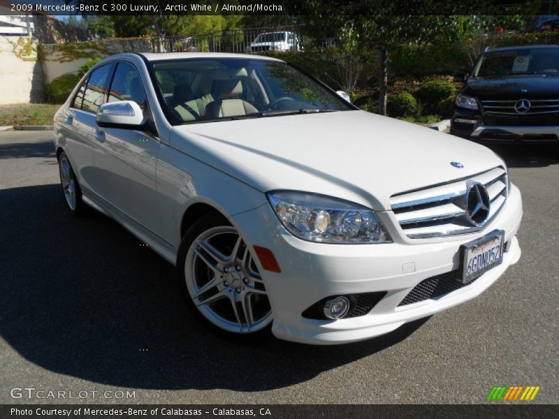 Arctic White / Almond/Mocha 2009 Mercedes-Benz C 300 Luxury
