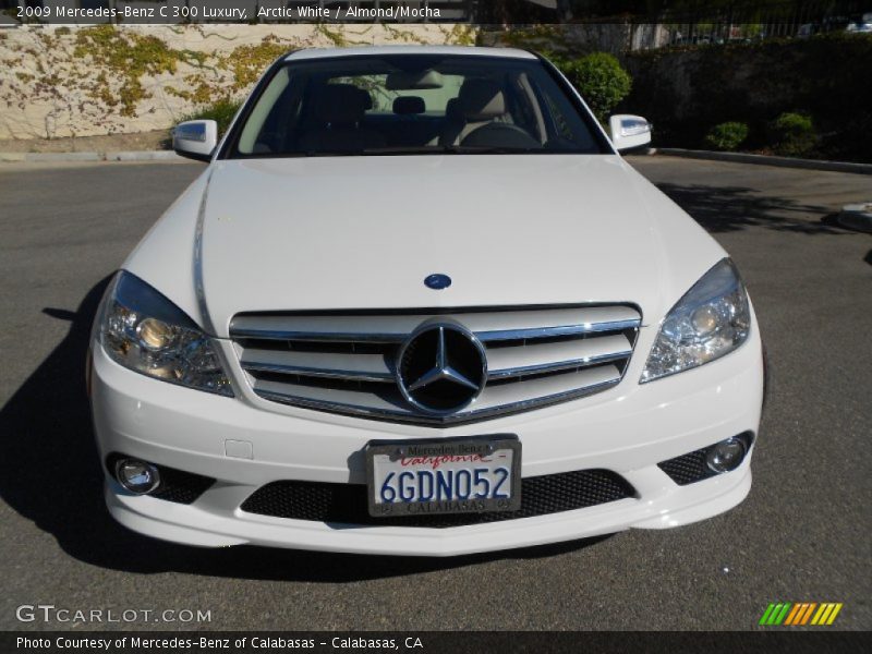 Arctic White / Almond/Mocha 2009 Mercedes-Benz C 300 Luxury