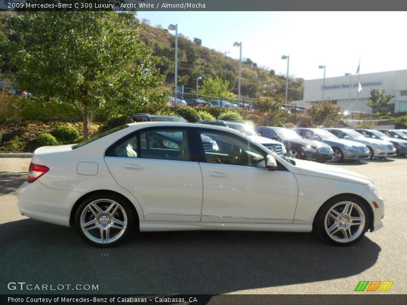 Arctic White / Almond/Mocha 2009 Mercedes-Benz C 300 Luxury