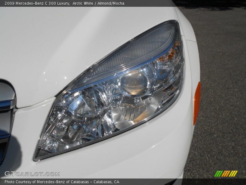 Arctic White / Almond/Mocha 2009 Mercedes-Benz C 300 Luxury