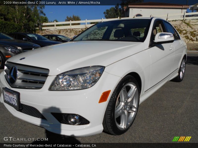 Arctic White / Almond/Mocha 2009 Mercedes-Benz C 300 Luxury