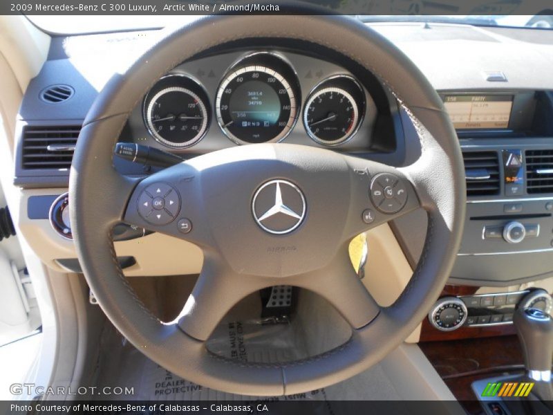 Arctic White / Almond/Mocha 2009 Mercedes-Benz C 300 Luxury