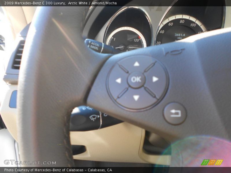 Arctic White / Almond/Mocha 2009 Mercedes-Benz C 300 Luxury
