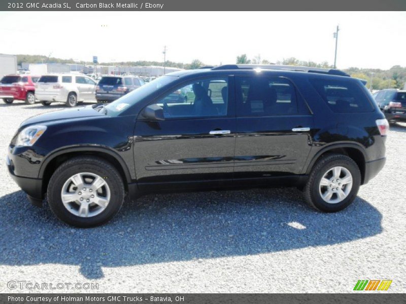 Carbon Black Metallic / Ebony 2012 GMC Acadia SL
