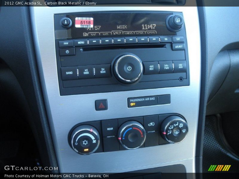Carbon Black Metallic / Ebony 2012 GMC Acadia SL