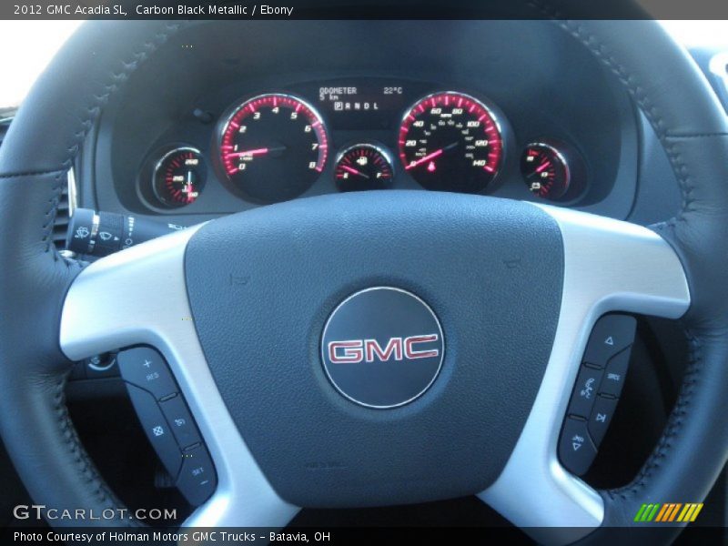 Carbon Black Metallic / Ebony 2012 GMC Acadia SL