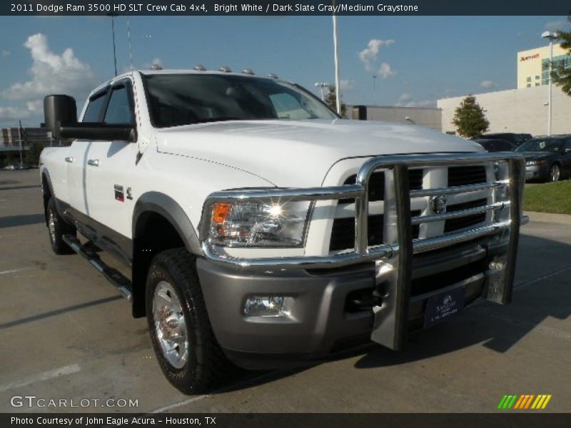 Bright White / Dark Slate Gray/Medium Graystone 2011 Dodge Ram 3500 HD SLT Crew Cab 4x4