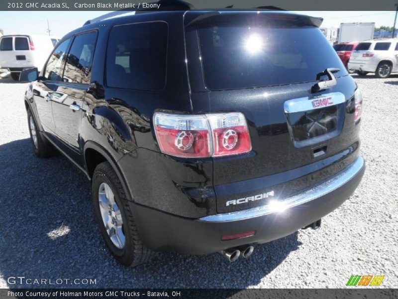 Carbon Black Metallic / Ebony 2012 GMC Acadia SL