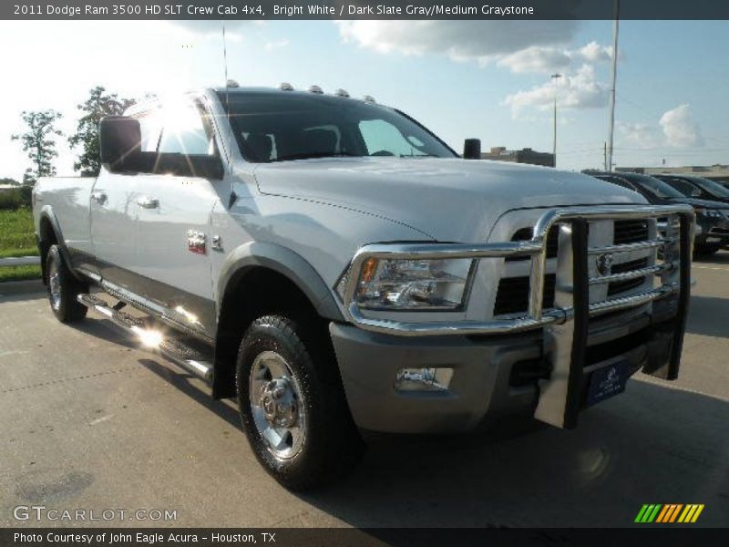 Bright White / Dark Slate Gray/Medium Graystone 2011 Dodge Ram 3500 HD SLT Crew Cab 4x4