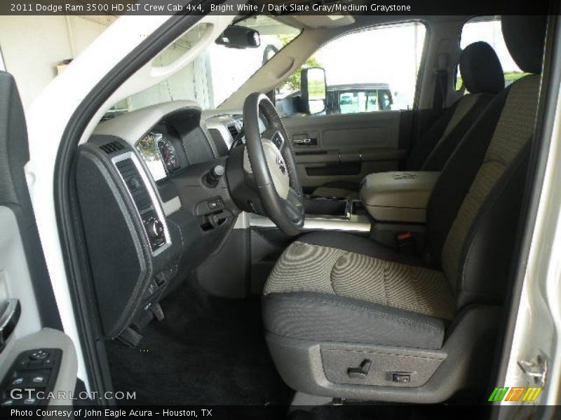 Bright White / Dark Slate Gray/Medium Graystone 2011 Dodge Ram 3500 HD SLT Crew Cab 4x4