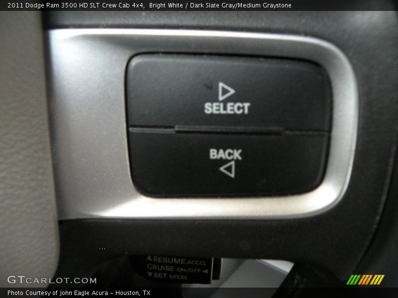 Bright White / Dark Slate Gray/Medium Graystone 2011 Dodge Ram 3500 HD SLT Crew Cab 4x4
