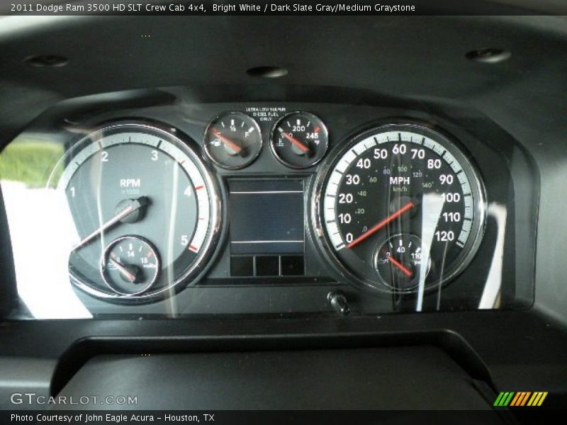 Bright White / Dark Slate Gray/Medium Graystone 2011 Dodge Ram 3500 HD SLT Crew Cab 4x4