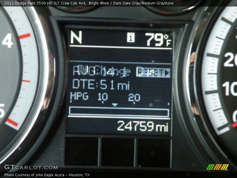 Bright White / Dark Slate Gray/Medium Graystone 2011 Dodge Ram 3500 HD SLT Crew Cab 4x4