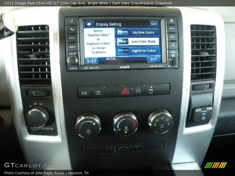 Bright White / Dark Slate Gray/Medium Graystone 2011 Dodge Ram 3500 HD SLT Crew Cab 4x4