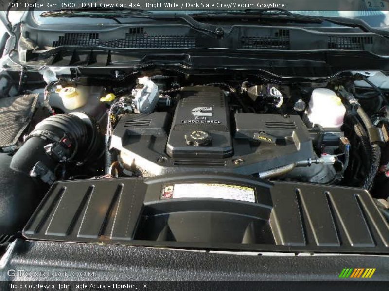 Bright White / Dark Slate Gray/Medium Graystone 2011 Dodge Ram 3500 HD SLT Crew Cab 4x4