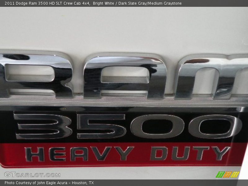 Bright White / Dark Slate Gray/Medium Graystone 2011 Dodge Ram 3500 HD SLT Crew Cab 4x4