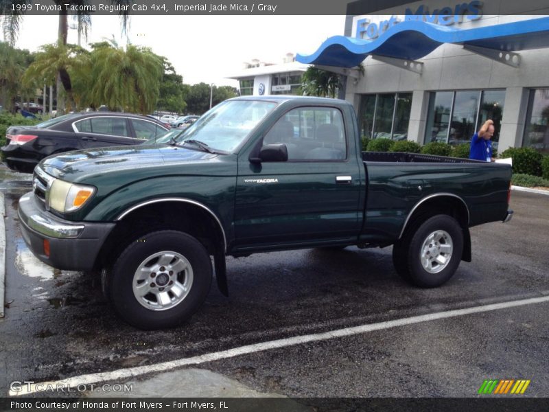 Imperial Jade Mica / Gray 1999 Toyota Tacoma Regular Cab 4x4