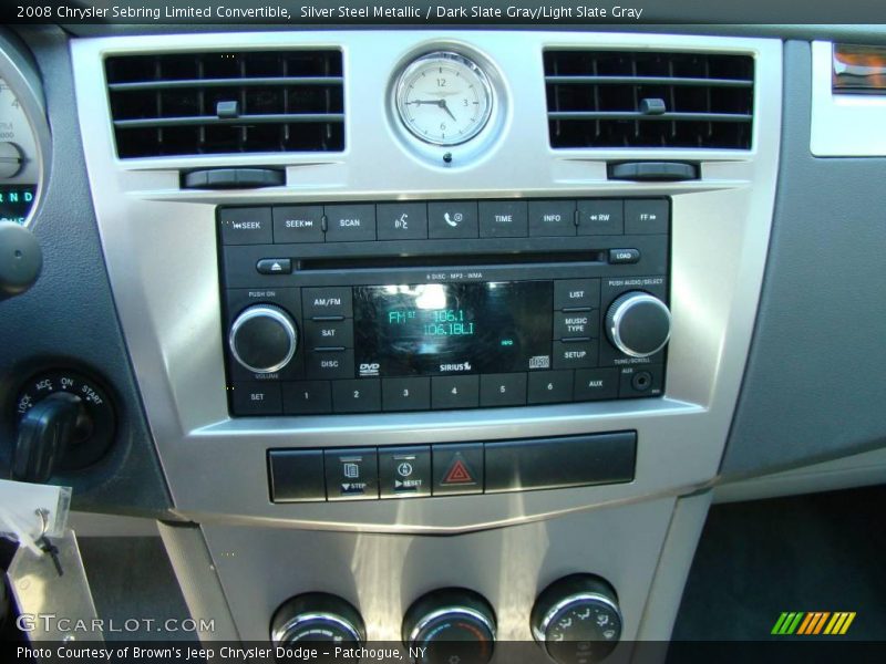 Silver Steel Metallic / Dark Slate Gray/Light Slate Gray 2008 Chrysler Sebring Limited Convertible