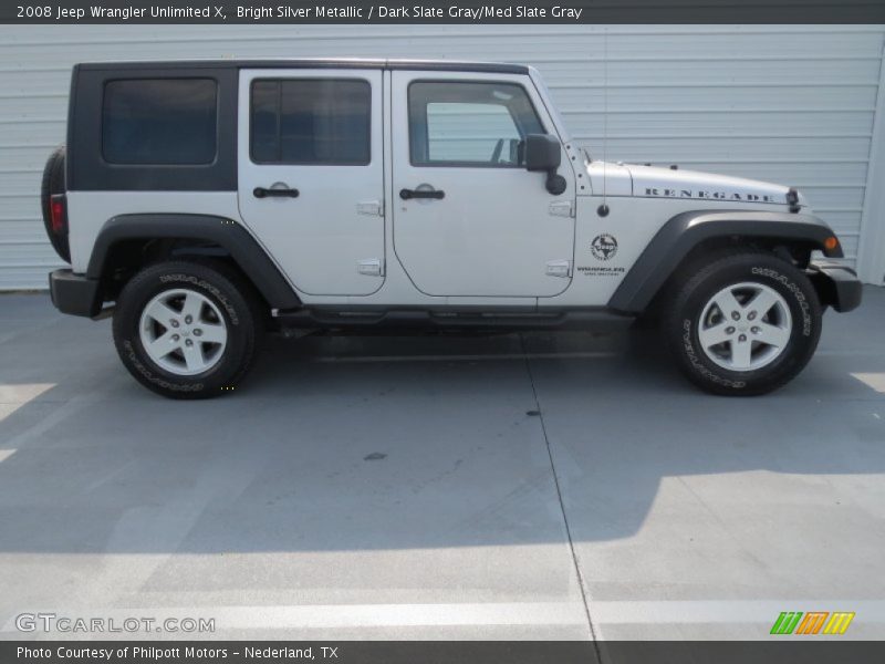 Bright Silver Metallic / Dark Slate Gray/Med Slate Gray 2008 Jeep Wrangler Unlimited X