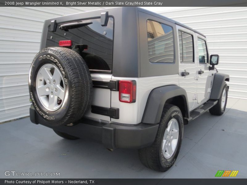 Bright Silver Metallic / Dark Slate Gray/Med Slate Gray 2008 Jeep Wrangler Unlimited X