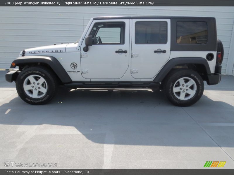 Bright Silver Metallic / Dark Slate Gray/Med Slate Gray 2008 Jeep Wrangler Unlimited X