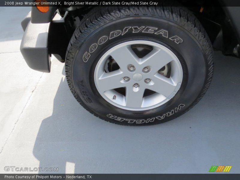 Bright Silver Metallic / Dark Slate Gray/Med Slate Gray 2008 Jeep Wrangler Unlimited X