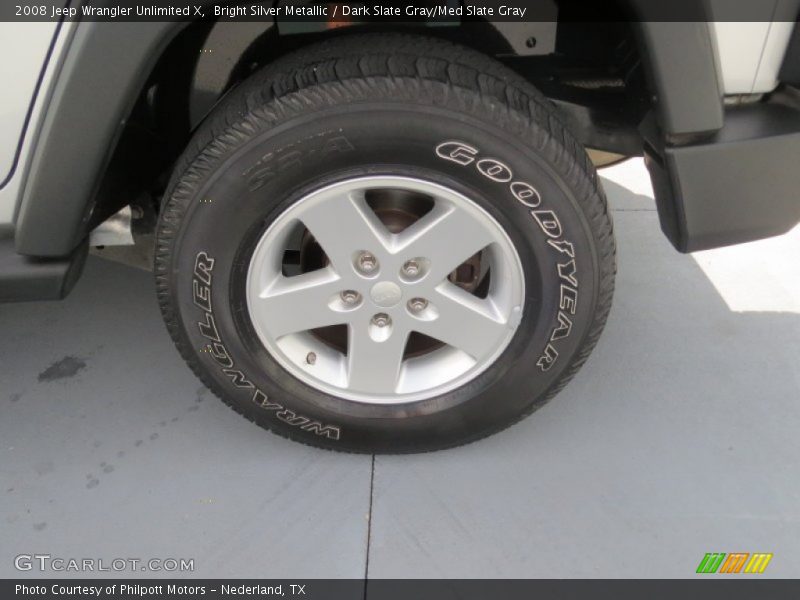 Bright Silver Metallic / Dark Slate Gray/Med Slate Gray 2008 Jeep Wrangler Unlimited X