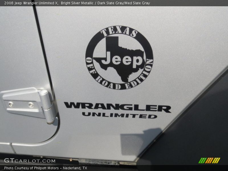 Bright Silver Metallic / Dark Slate Gray/Med Slate Gray 2008 Jeep Wrangler Unlimited X