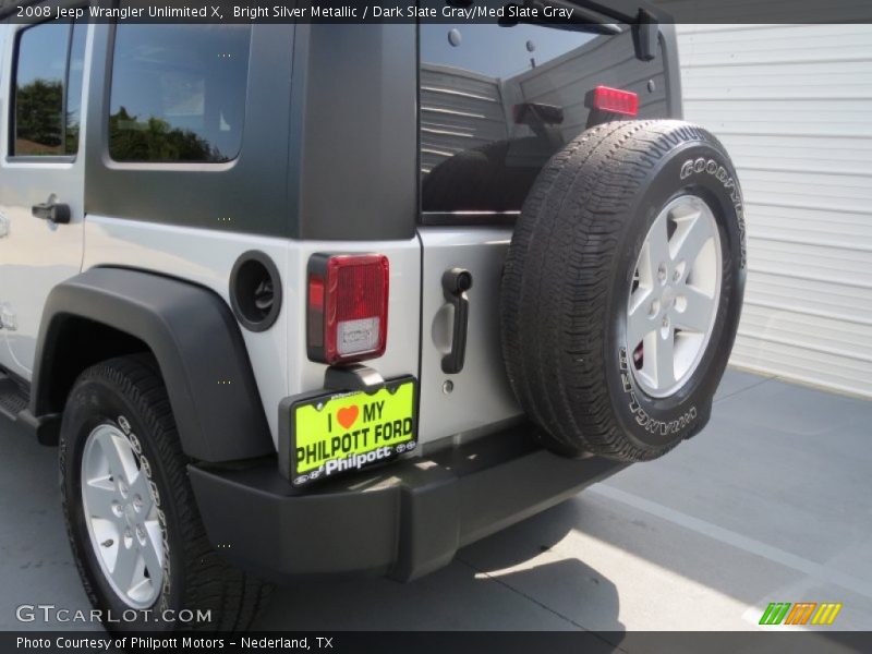 Bright Silver Metallic / Dark Slate Gray/Med Slate Gray 2008 Jeep Wrangler Unlimited X