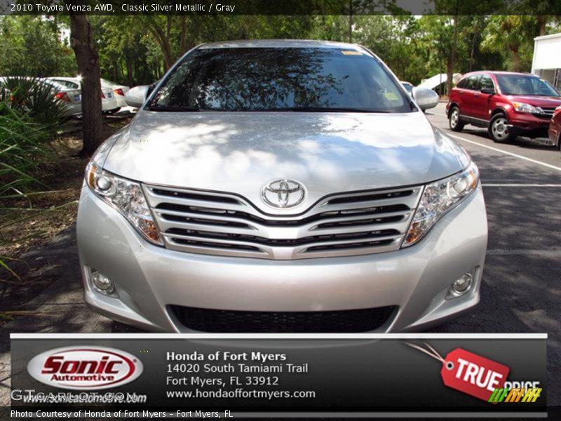 Classic Silver Metallic / Gray 2010 Toyota Venza AWD