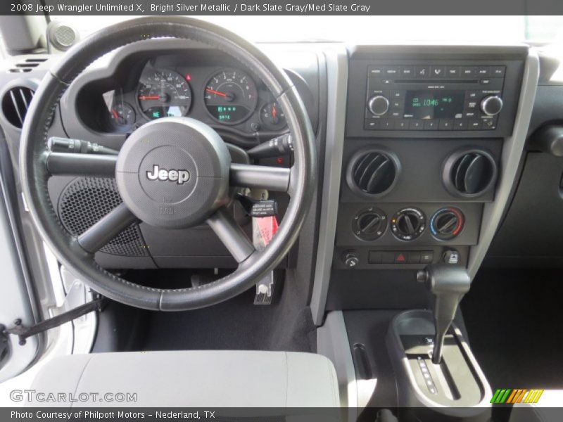 Bright Silver Metallic / Dark Slate Gray/Med Slate Gray 2008 Jeep Wrangler Unlimited X