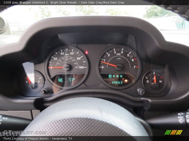 Bright Silver Metallic / Dark Slate Gray/Med Slate Gray 2008 Jeep Wrangler Unlimited X
