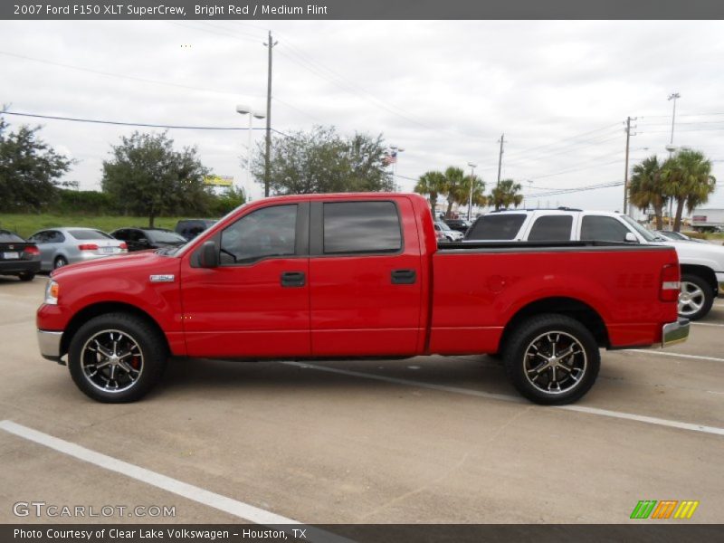 Bright Red / Medium Flint 2007 Ford F150 XLT SuperCrew
