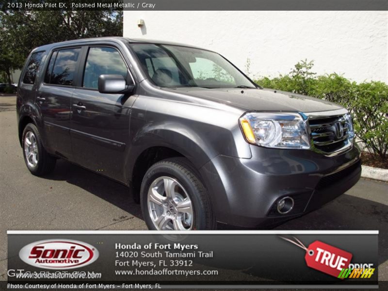 Polished Metal Metallic / Gray 2013 Honda Pilot EX