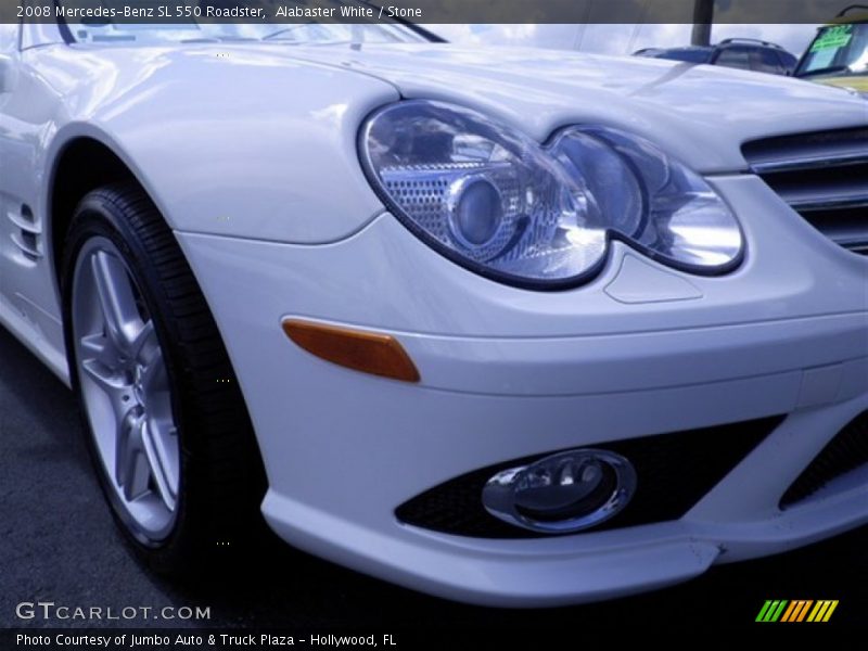 Alabaster White / Stone 2008 Mercedes-Benz SL 550 Roadster