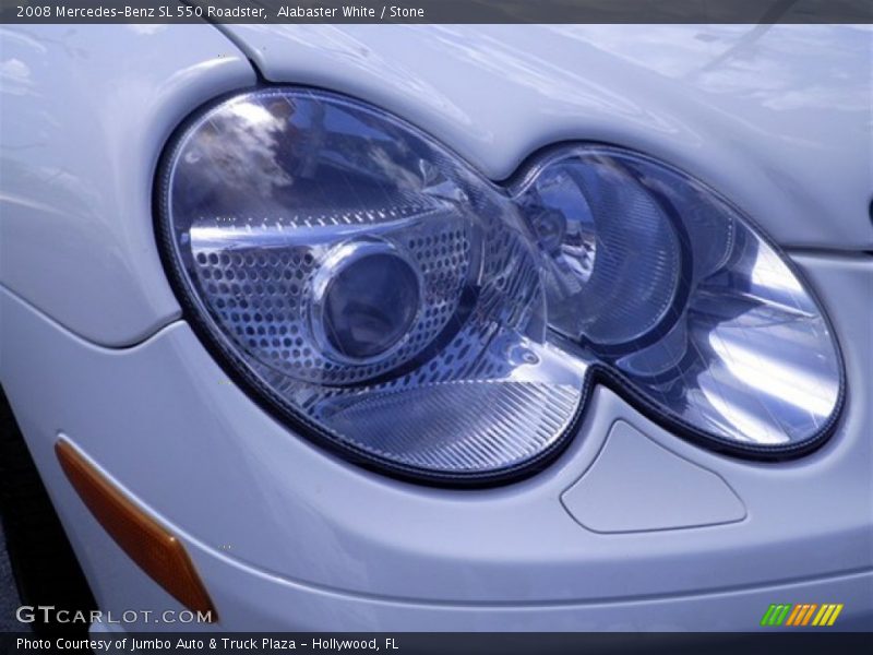 Alabaster White / Stone 2008 Mercedes-Benz SL 550 Roadster
