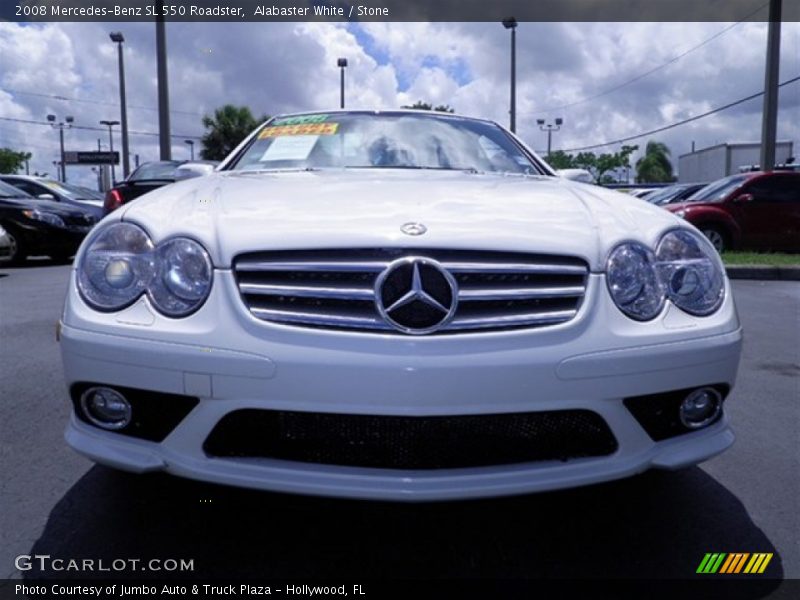 Alabaster White / Stone 2008 Mercedes-Benz SL 550 Roadster