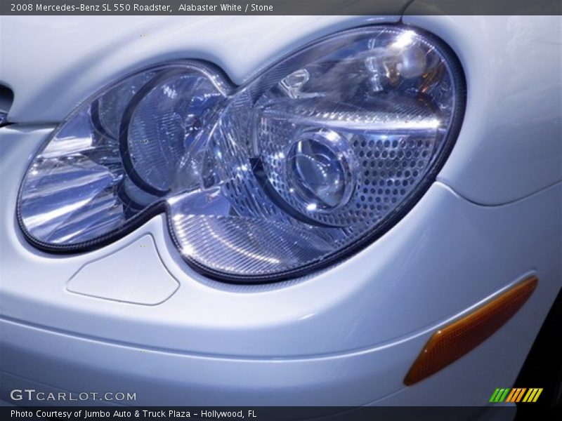 Alabaster White / Stone 2008 Mercedes-Benz SL 550 Roadster