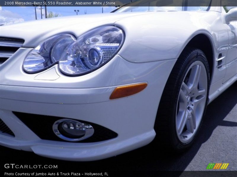 Alabaster White / Stone 2008 Mercedes-Benz SL 550 Roadster