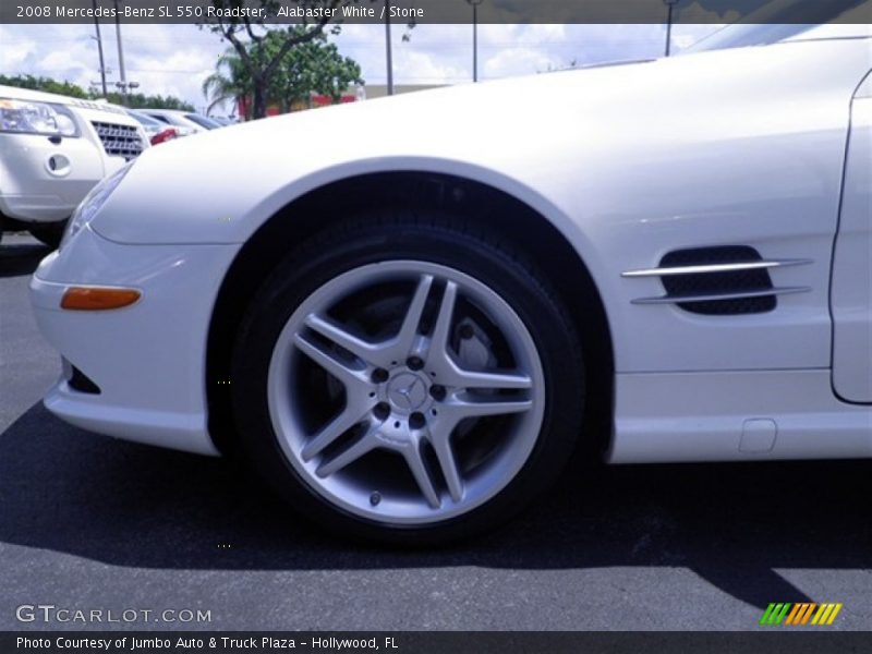 Alabaster White / Stone 2008 Mercedes-Benz SL 550 Roadster