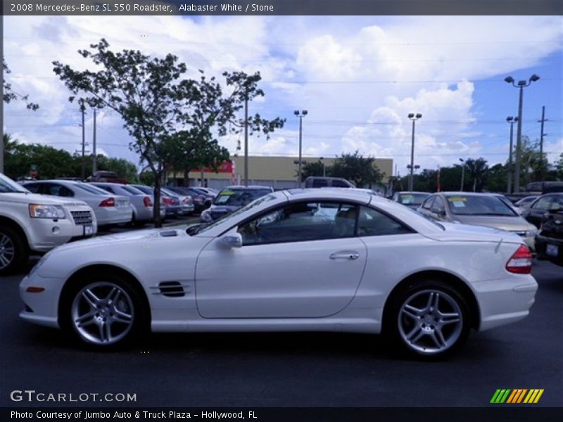 Alabaster White / Stone 2008 Mercedes-Benz SL 550 Roadster