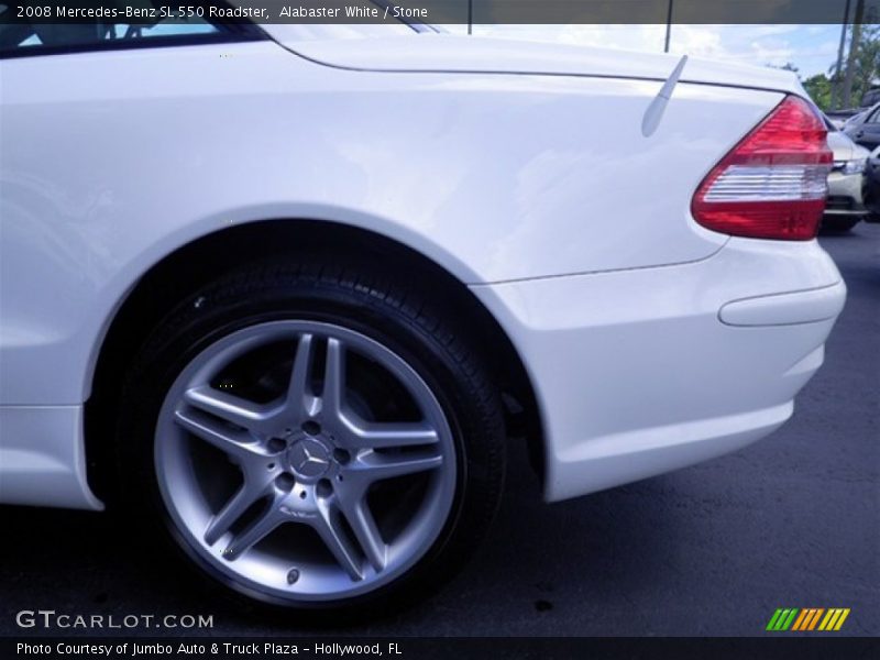 Alabaster White / Stone 2008 Mercedes-Benz SL 550 Roadster