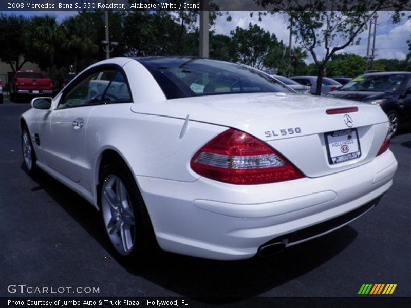 Alabaster White / Stone 2008 Mercedes-Benz SL 550 Roadster