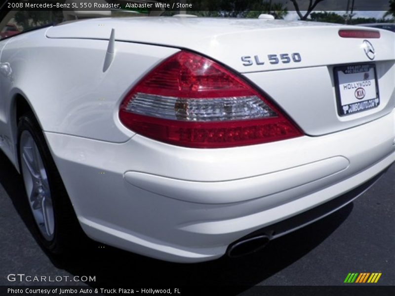 Alabaster White / Stone 2008 Mercedes-Benz SL 550 Roadster