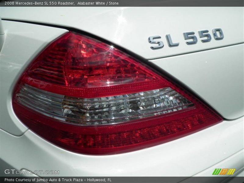 Alabaster White / Stone 2008 Mercedes-Benz SL 550 Roadster
