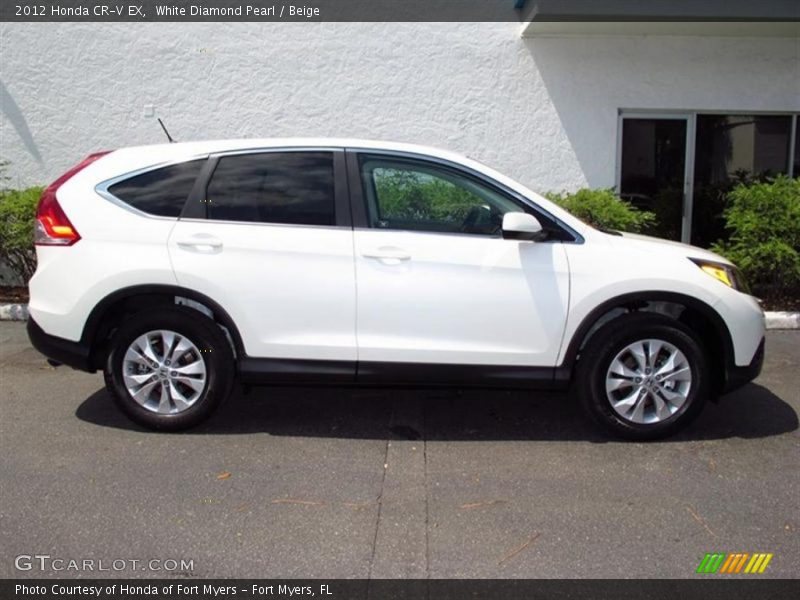 White Diamond Pearl / Beige 2012 Honda CR-V EX